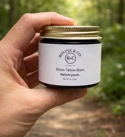 Bison Tallow Balm with Helichrysum: Benefits for Skin Hydration and Barrier Support